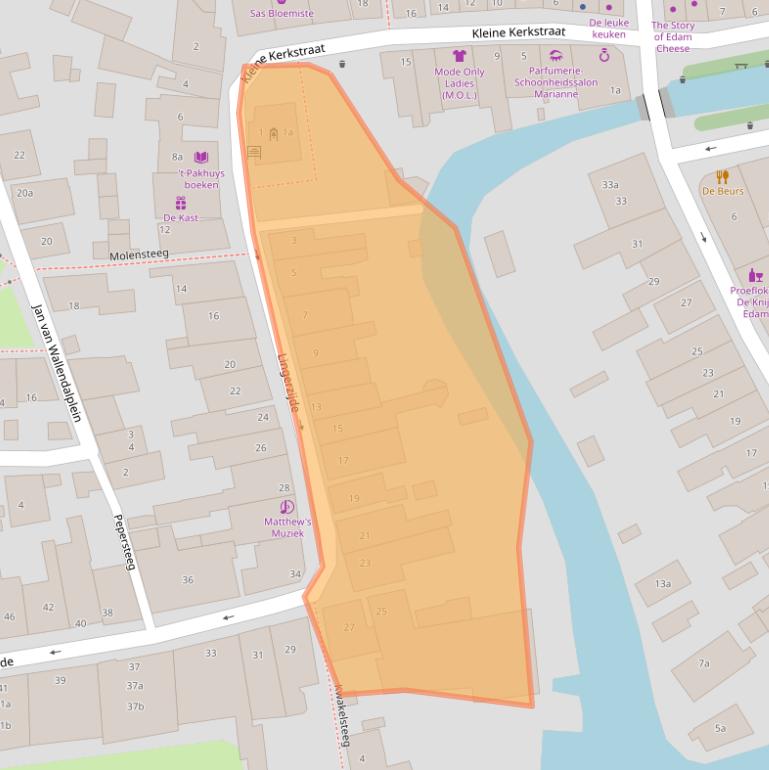 Kaart van postcodegebied 1135AM.