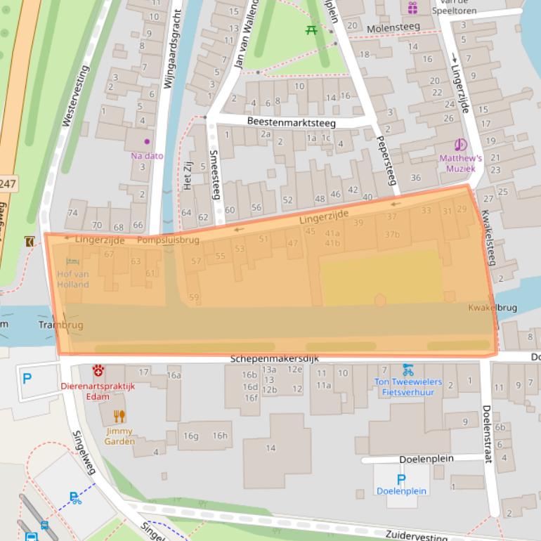 Kaart van postcodegebied 1135AN.