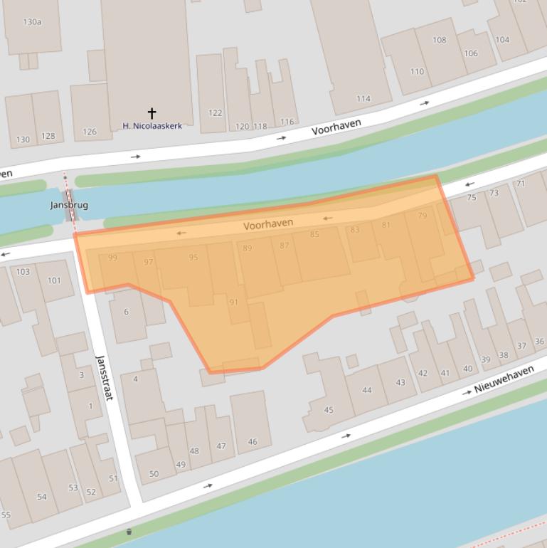Kaart van postcodegebied 1135BN.