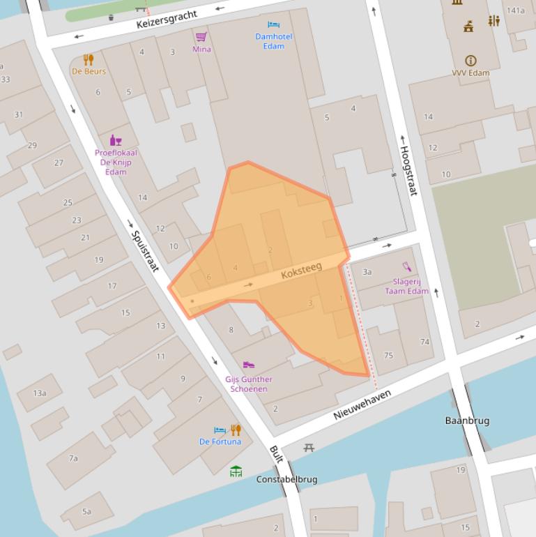 Kaart van postcodegebied 1135BX.