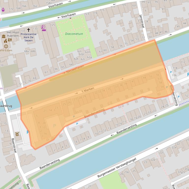 Kaart van postcodegebied 1135CA.