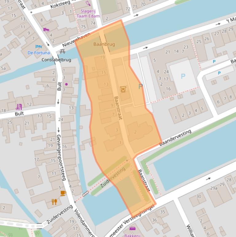 Kaart van postcodegebied 1135CB.