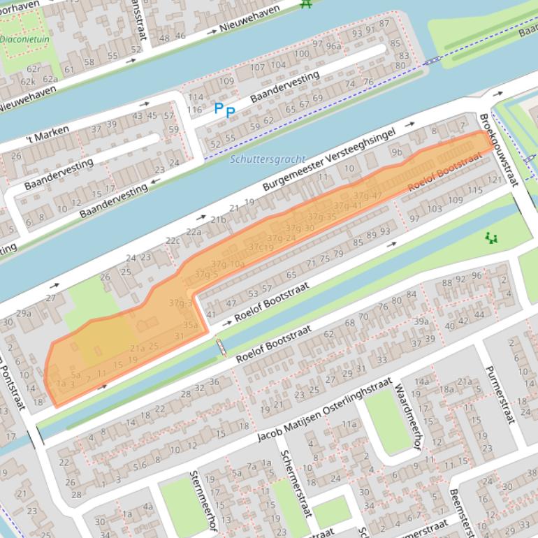 Kaart van postcodegebied 1135CD.