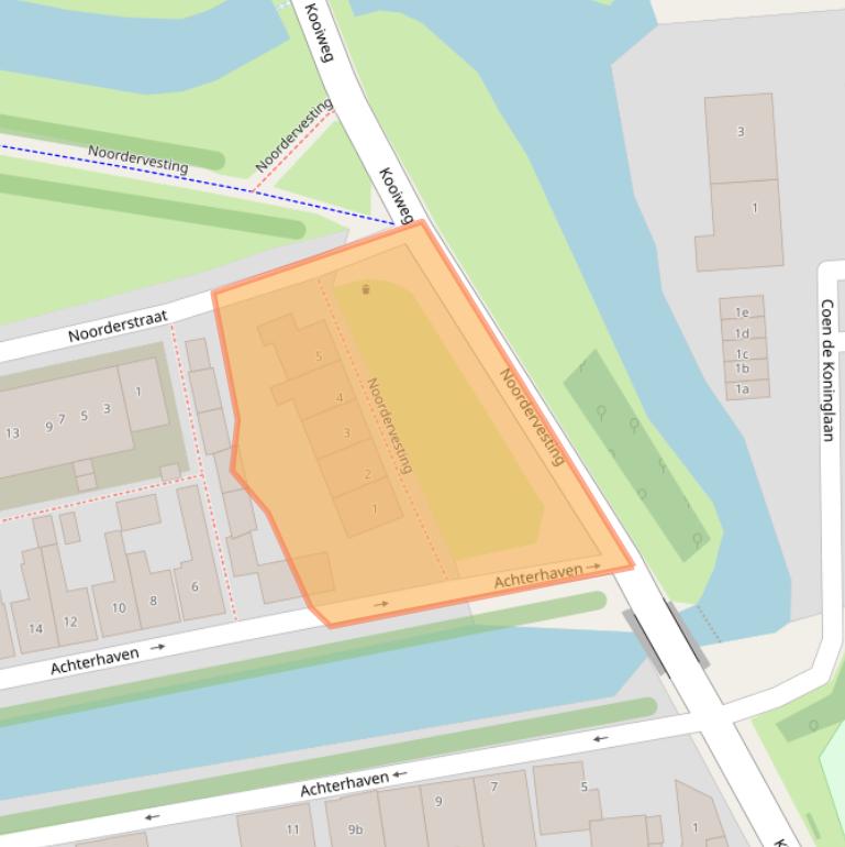 Kaart van postcodegebied 1135CL.