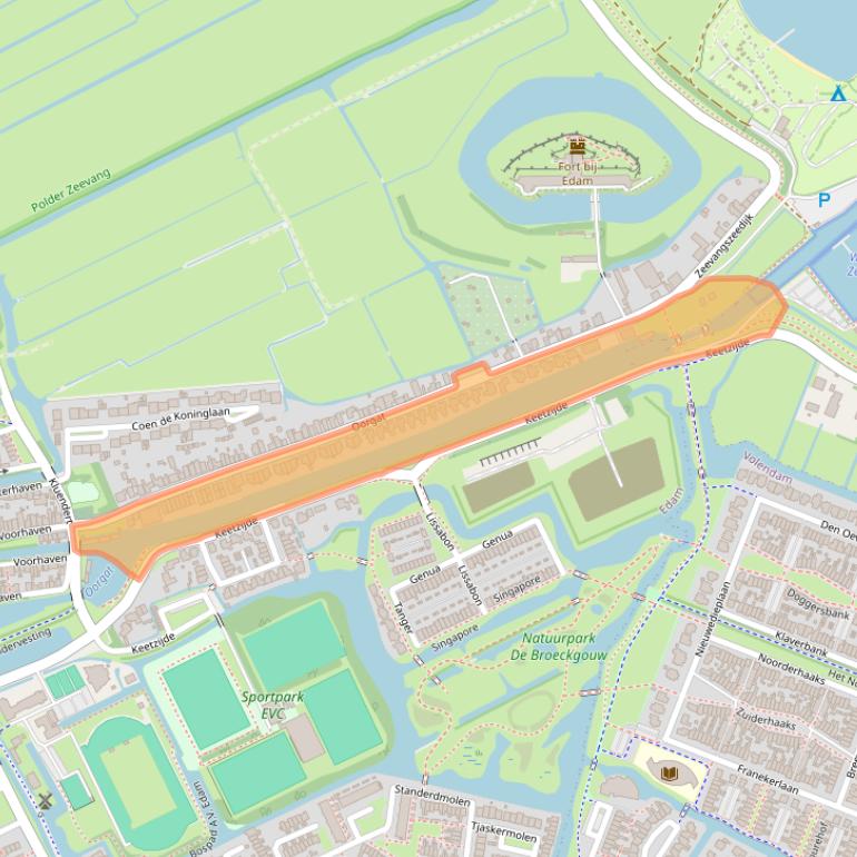 Kaart van postcodegebied 1135CP.