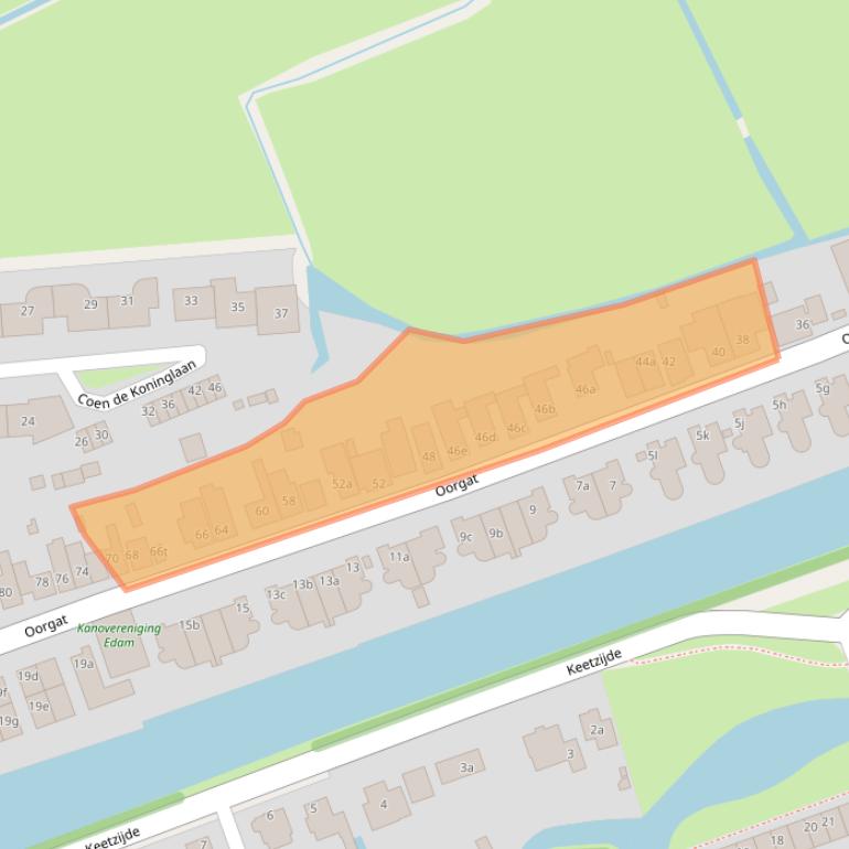 Kaart van postcodegebied 1135CS.