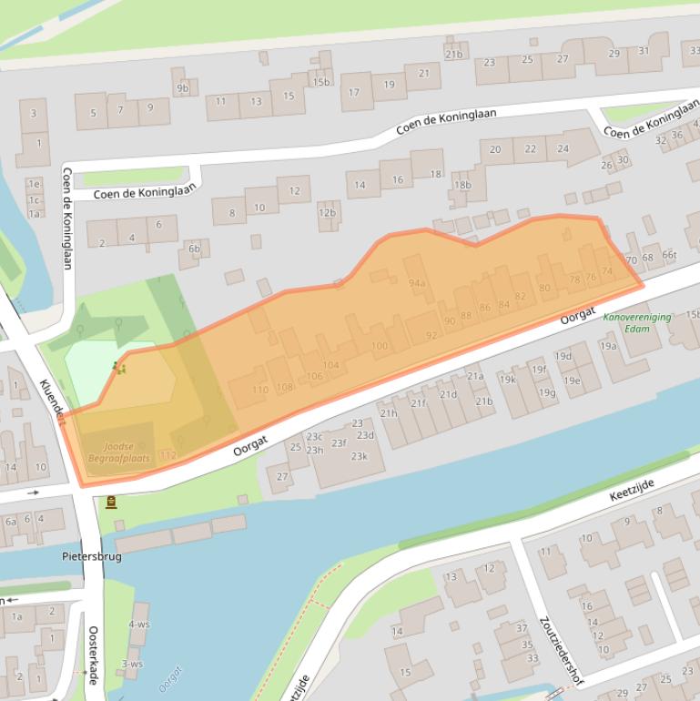 Kaart van postcodegebied 1135CT.