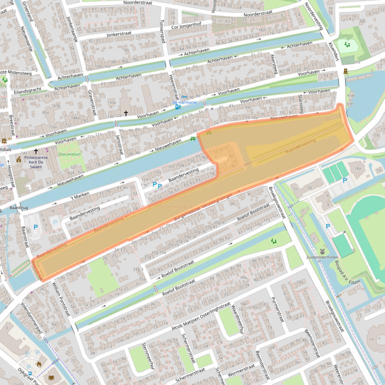 Kaart van postcodegebied 1135DG.