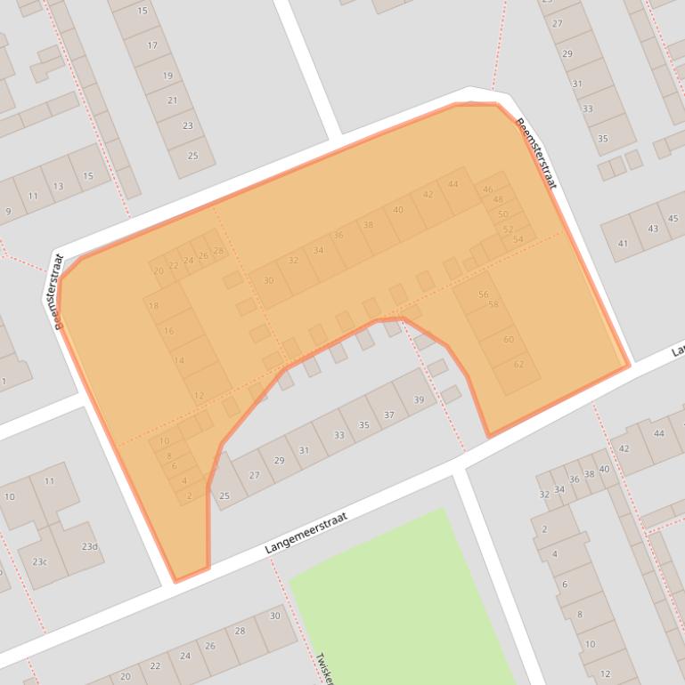 Kaart van postcodegebied 1135EH.