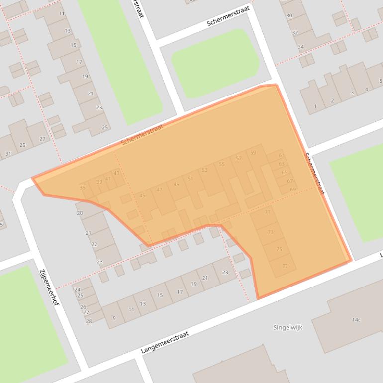 Kaart van postcodegebied 1135EM.