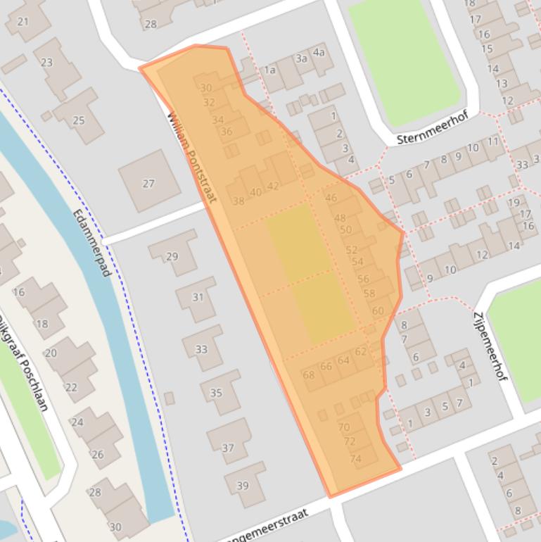 Kaart van postcodegebied 1135EW.