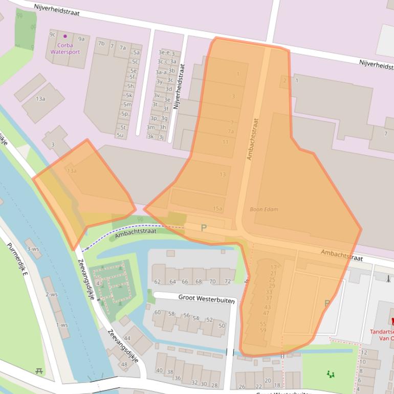 Kaart van postcodegebied 1135GG.