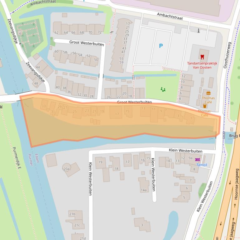 Kaart van postcodegebied 1135GJ.