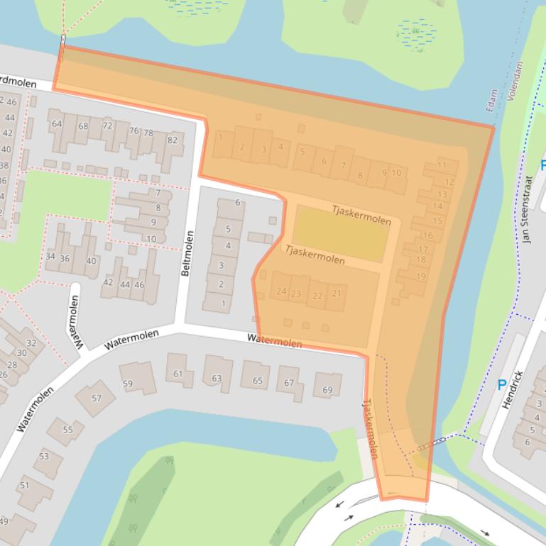 Kaart van postcodegebied 1135LM.