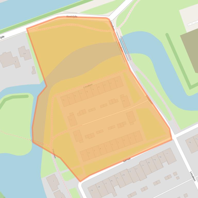 Kaart van postcodegebied 1135LW.