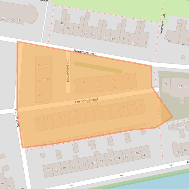 Kaart van postcodegebied 1135TC.