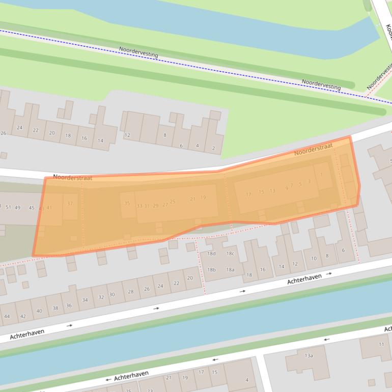 Kaart van postcodegebied 1135TN.