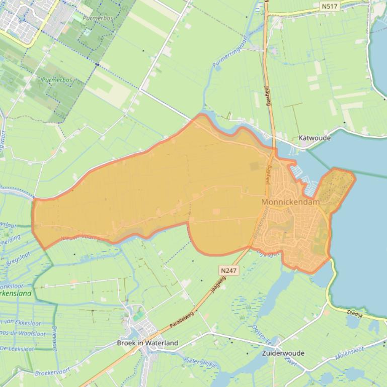 Kaart van postcodegebied 1141.