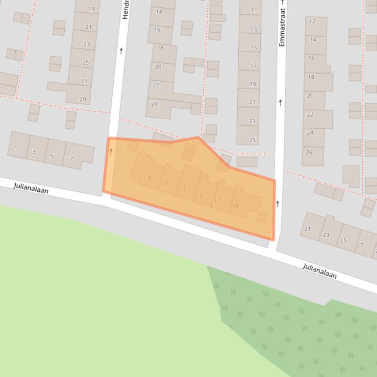 Kaart van postcodegebied 1141CZ.