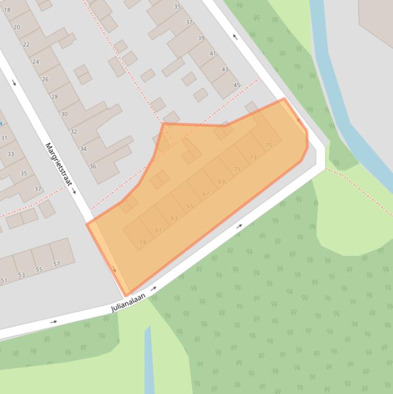 Kaart van postcodegebied 1141ED.