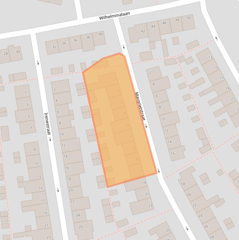 Kaart van postcodegebied 1141ET.