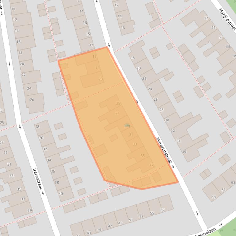Kaart van postcodegebied 1141EV.