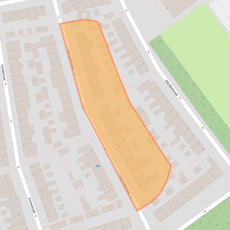 Kaart van postcodegebied 1141EW.