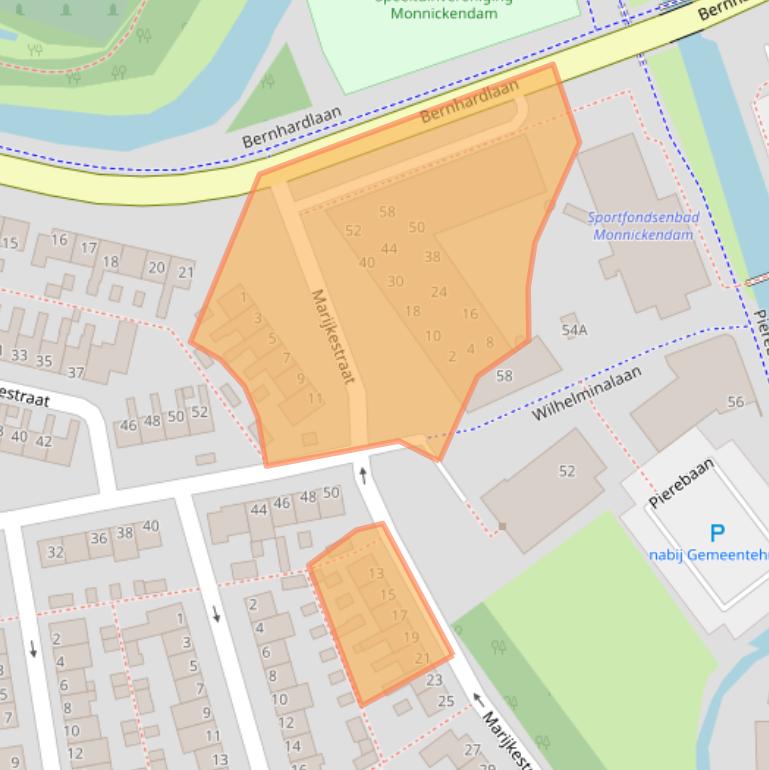 Kaart van postcodegebied 1141EX.