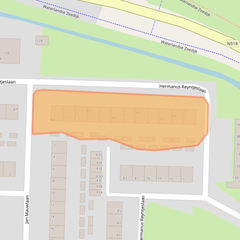 Kaart van postcodegebied 1141HA.