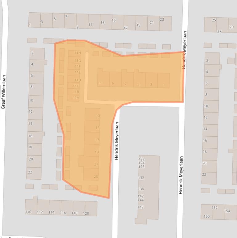 Kaart van postcodegebied 1141HE.