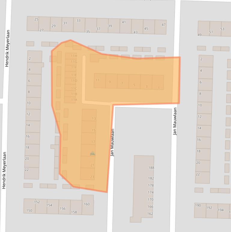 Kaart van postcodegebied 1141HH.
