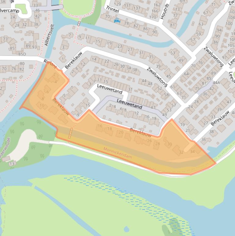 Kaart van postcodegebied 1141KM.
