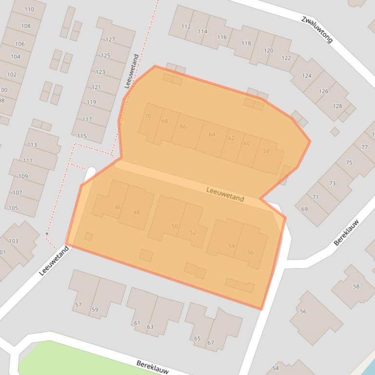 Kaart van postcodegebied 1141KZ.