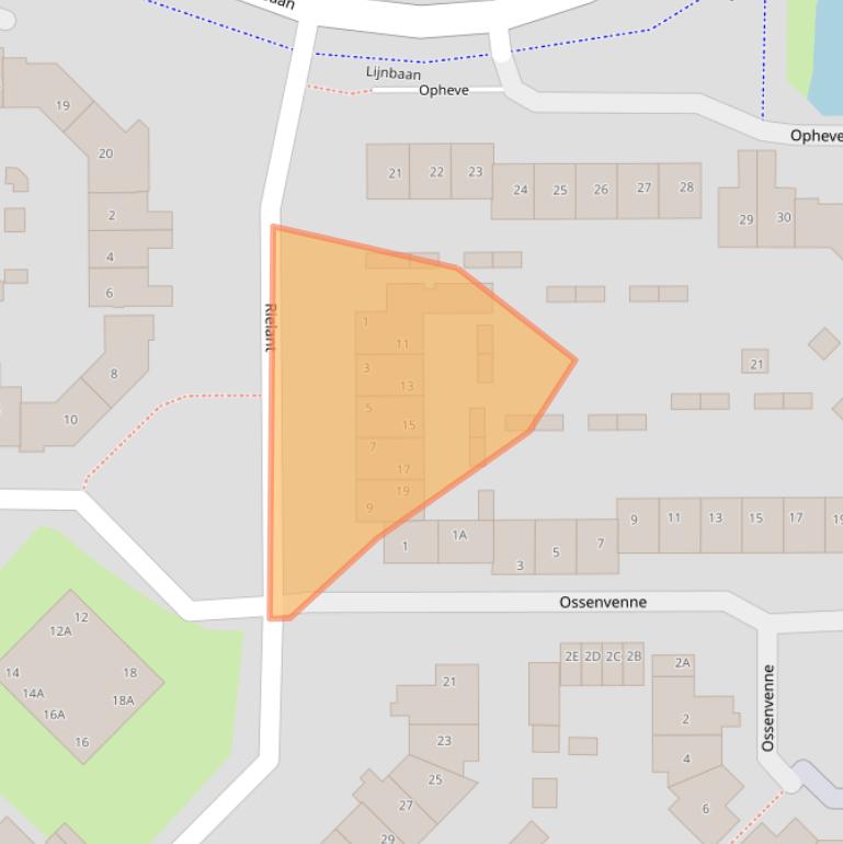 Kaart van postcodegebied 1141RC.