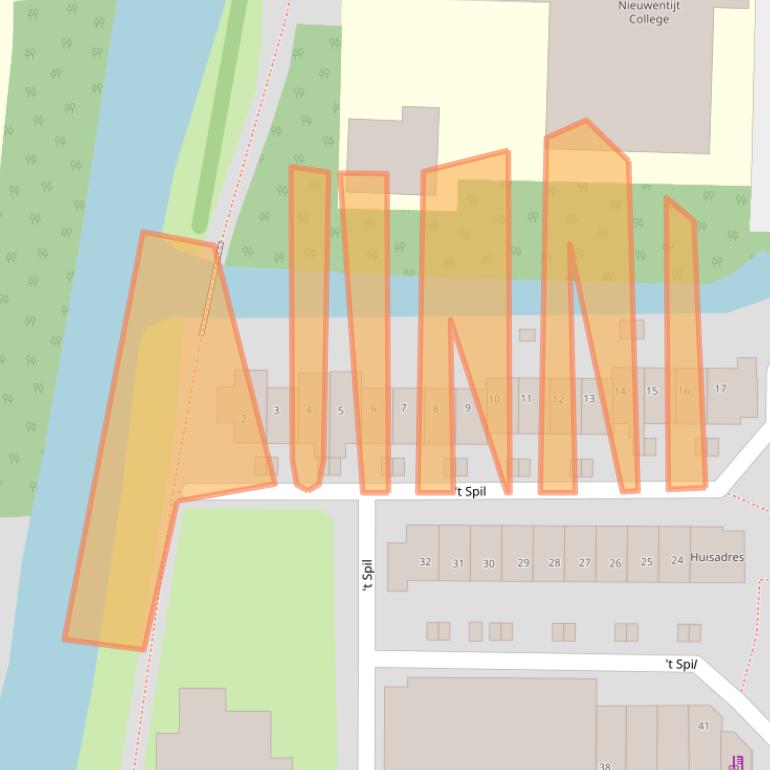 Kaart van postcodegebied 1141SC.