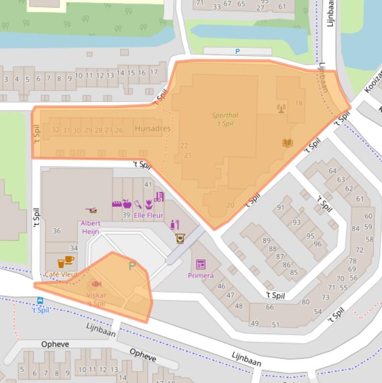 Kaart van postcodegebied 1141SE.