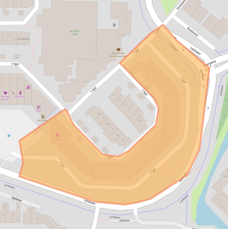Kaart van postcodegebied 1141SH.