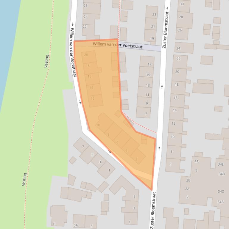 Kaart van postcodegebied 1141SV.