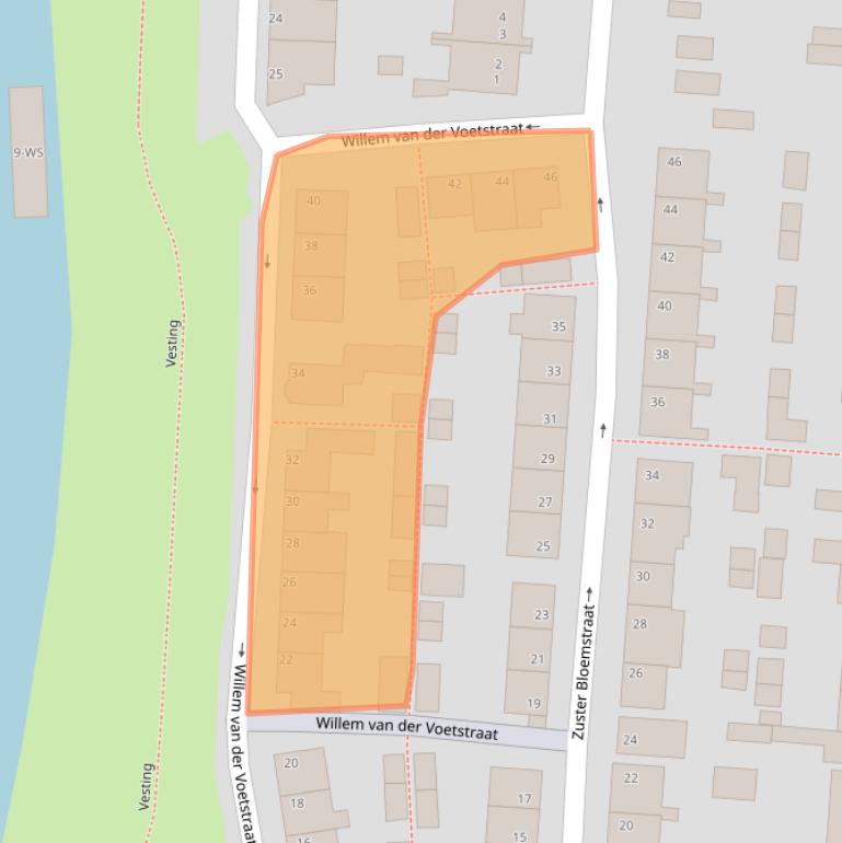 Kaart van postcodegebied 1141SW.