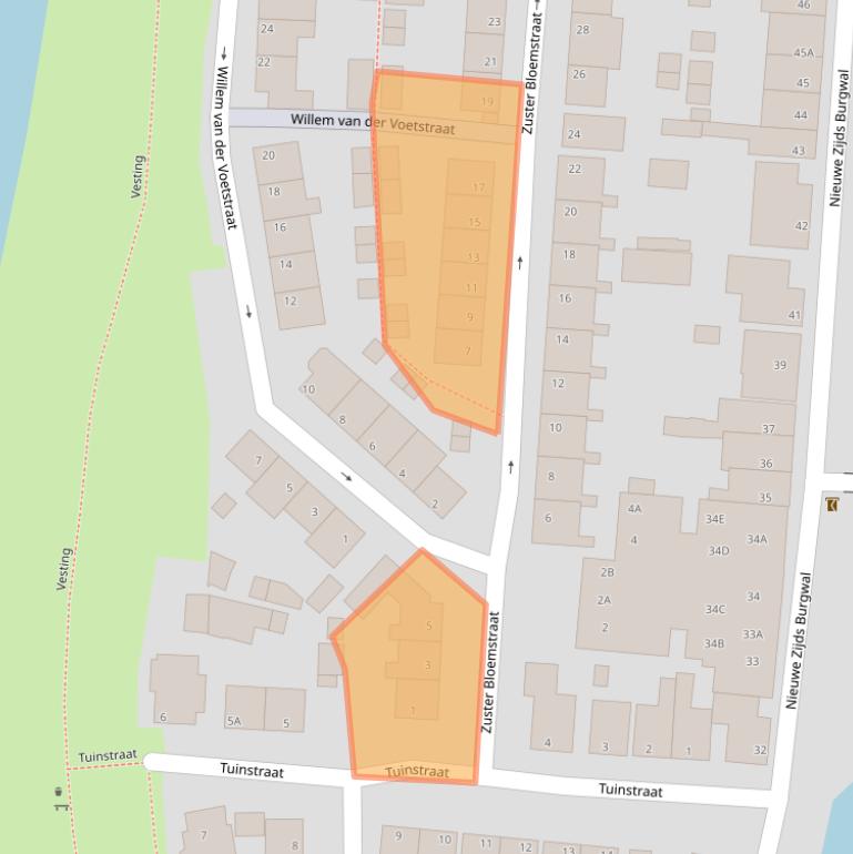 Kaart van postcodegebied 1141SX.