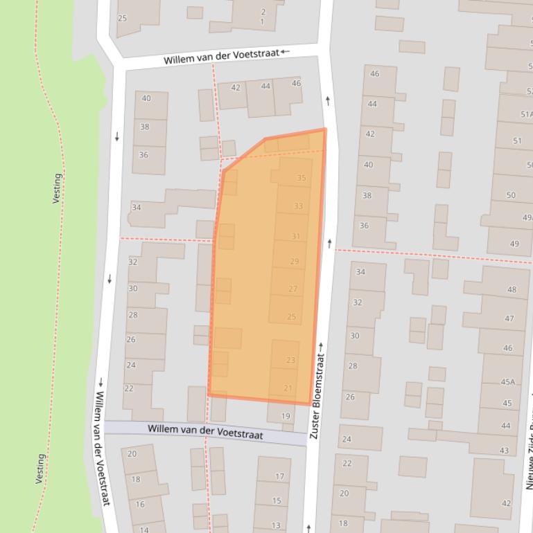 Kaart van postcodegebied 1141SZ.