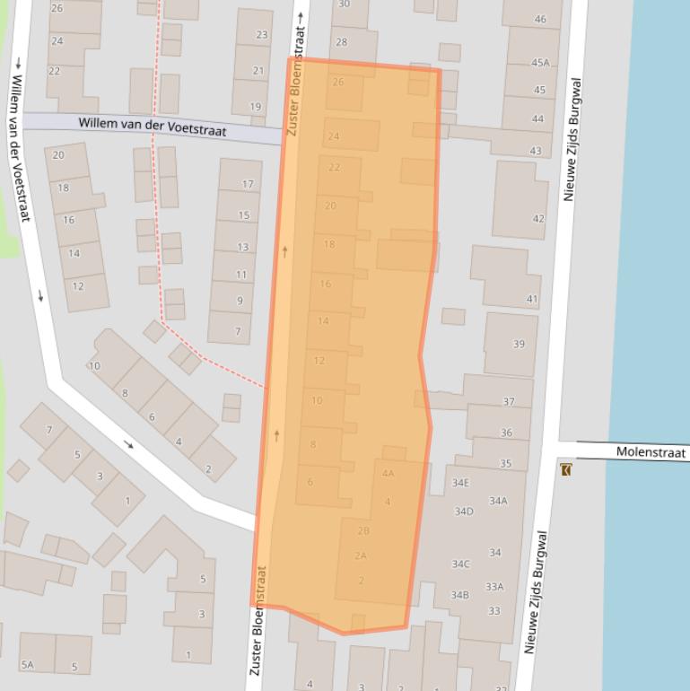 Kaart van postcodegebied 1141TA.
