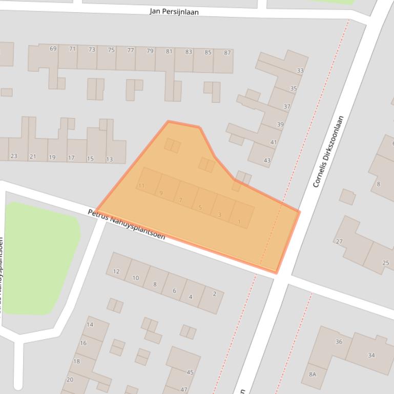 Kaart van postcodegebied 1141WS.