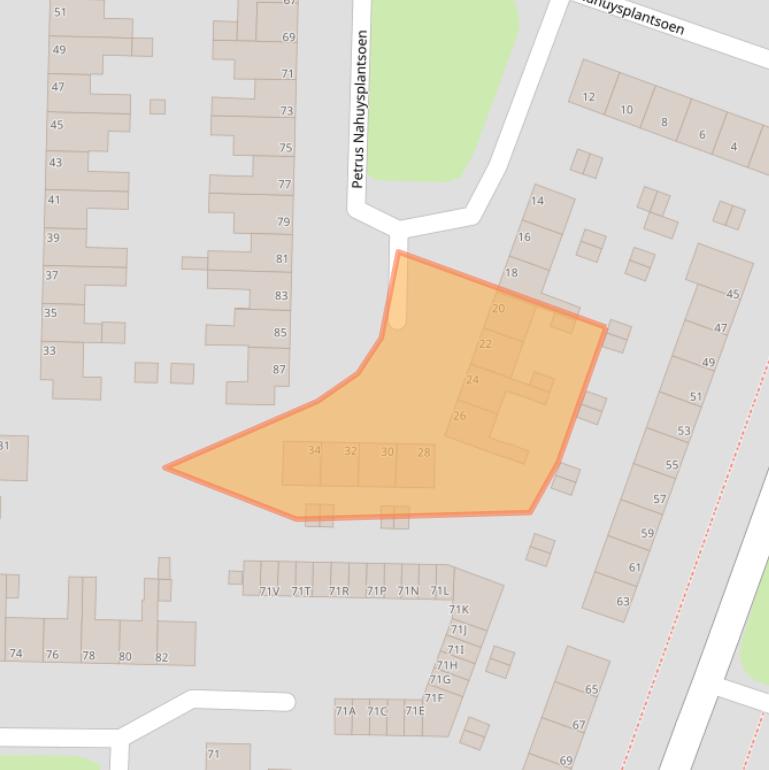 Kaart van postcodegebied 1141WZ.