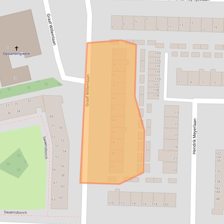 Kaart van postcodegebied 1141XK.