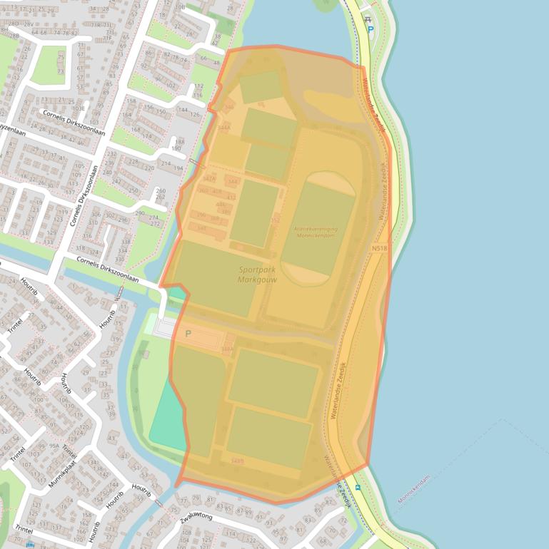 Kaart van postcodegebied 1141XS.