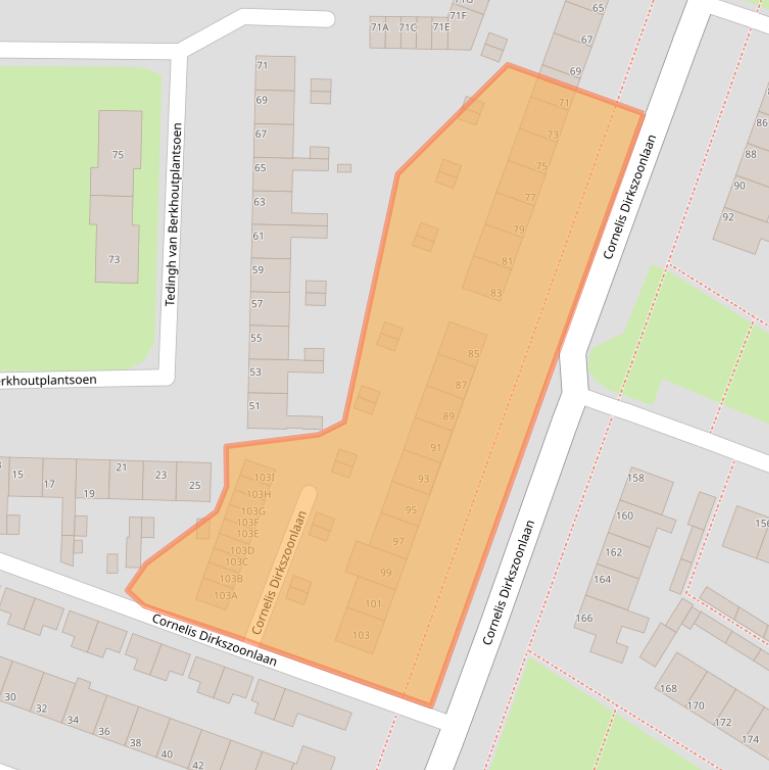 Kaart van postcodegebied 1141XX.