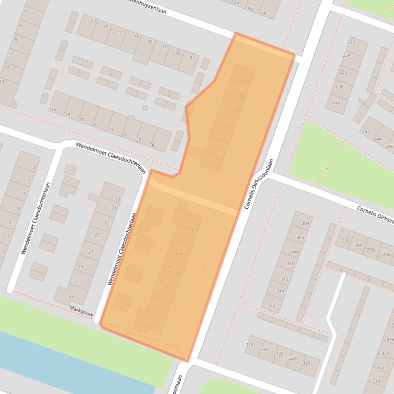 Kaart van postcodegebied 1141XZ.