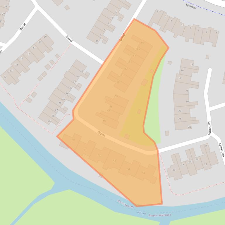 Kaart van postcodegebied 1141ZN.