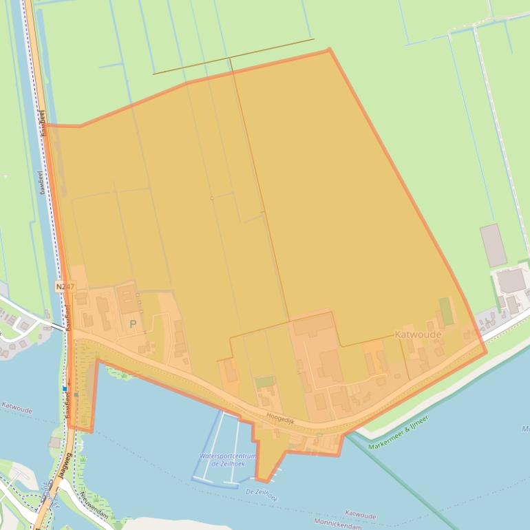 Kaart van postcodegebied 1145PM.